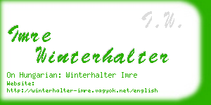imre winterhalter business card